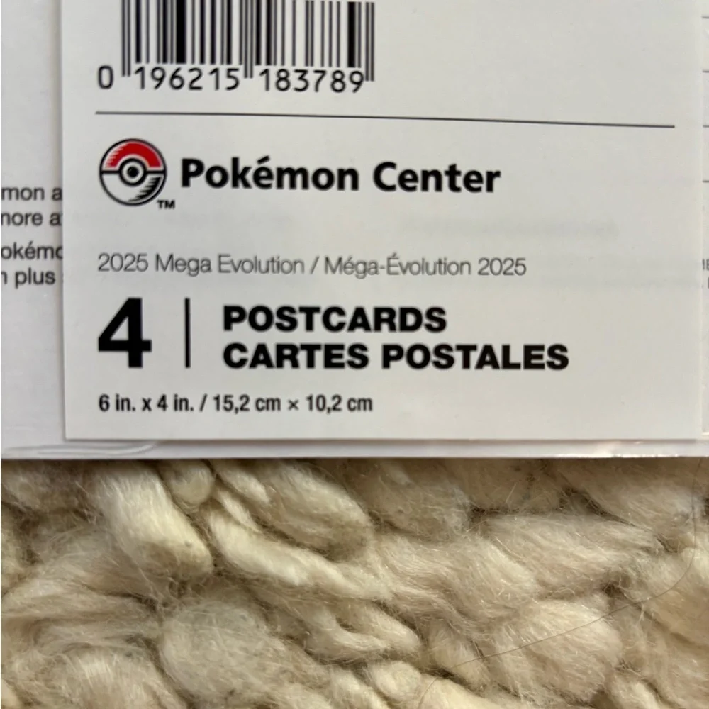 Pokemon Center Multicolor Mega Evolution Postcards One Size 4 pack
